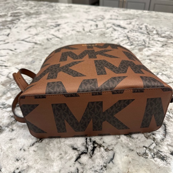 Michael Kors Cindy MK Graphic Luggage Backpack NWT Authentic Women Big MK Logo - Picture 5 of 10